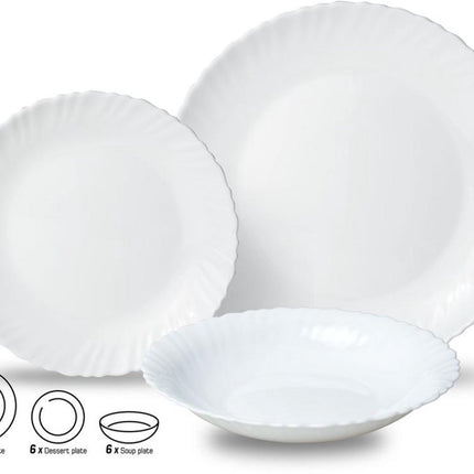 Kinghoff 1875 - Glazen Dinerset - 18 delig - Elegantie en Functionaliteit in Één