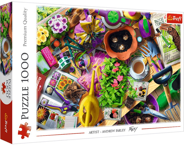Trefl puzzel - Tuin opruimen - 1000 stukjes - FSC karton.