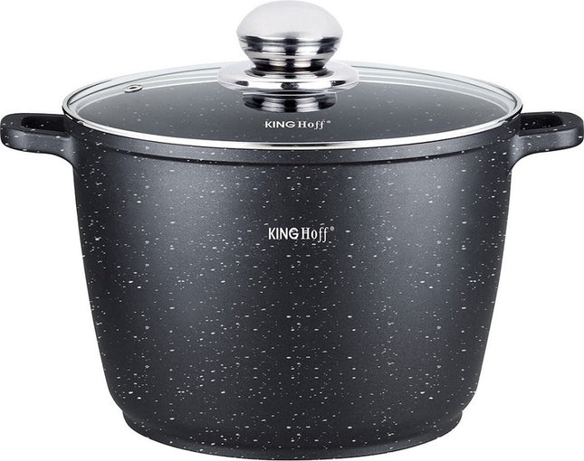 Kinghoff 1599 - Hoge Braadpan - 28 cm - marmer coating - 10 liter - kookpan