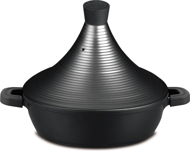 Hakal Tajine Marrakesh XL - Shining zwart 32 cm - geschikt ook voor Inductie