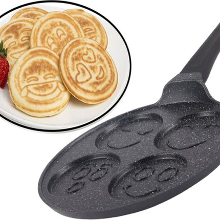 Crêpemaker - eierpan - pancake pannenkoeken 4 emoji smileys - Pancake pan