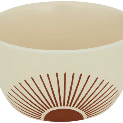 5Five Serveerplank acacia hout - met 4x luxe schaaltjes - D26 cm - tapas en saus schaaltjes - kleuren mix terra/wit - hapjes plateau