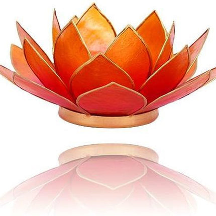 Yogi & Yogini Lotus sfeerlicht 2-kleurig roze-oranje -- Ø 13.5 cm