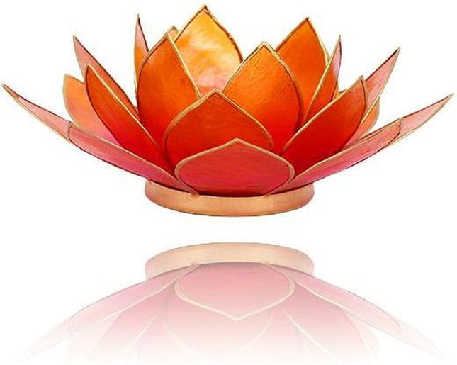 Yogi & Yogini Lotus sfeerlicht 2-kleurig roze-oranje -- Ø 13.5 cm