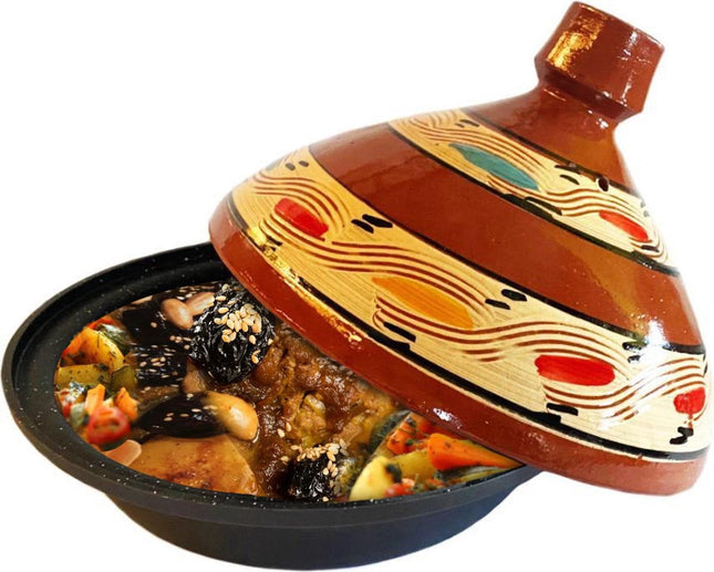 Tajine Aardewerk en gegoten aluminium, ook geschikt voor inductie