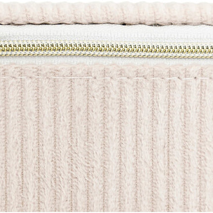 Atmosphera Sieraden/bijouterie kistje - 9 x 5 x 11 - creme - juwelenkistje met rits - vakjes indeling