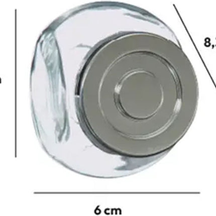 5Five Kruidenpotten set - 4x stuks van 200 ml - glas - met rvs deksel - luchtdicht - keuken kruidenrek