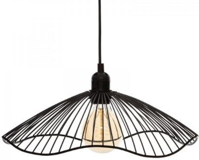 Plafondlamp Atmosphera Cháteau 40W Zwart Metaal (Ø 34 x 15,5 cm)