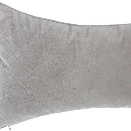 Atmosphera Bank/sierkussens huiskamer Sophia - 30 x 50 cm - Zilvergrijs - polyester - met rits