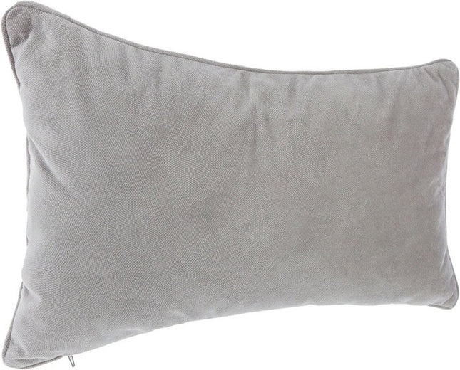Atmosphera Bank/sierkussens huiskamer Sophia - 30 x 50 cm - Zilvergrijs - polyester - met rits