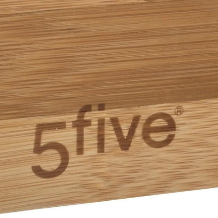 5Five Bestekbak/keuken organizer - Set van 2x stuks - 1 vaks - bamboe - 38 x 8 x 7 cm - lade verdeler