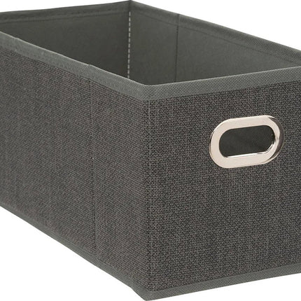 5Five Opbergmand/kastmandje - Donkergrijs - 31 x 31 x 31 cm - 29 liter - Vakkenkast manden - Stof met versterkte bodem - Opvouwbaar
