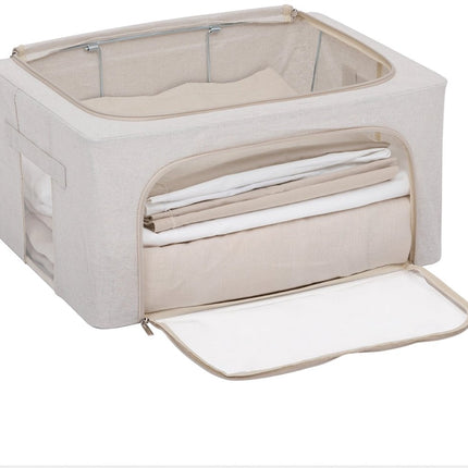 Dekbed opbergtas large Five® - Dressy+ - Beige - Opvouwbaar