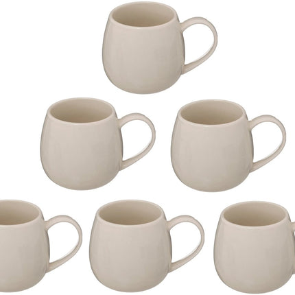 Set van 6 Koffiekopjes 30 cl - Wit - Newbone - Met Oor - Stijlvol en Duurzaam
