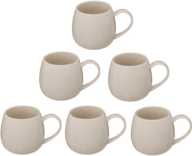 Set van 6 Koffiekopjes 30 cl - Wit - Newbone - Met Oor - Stijlvol en Duurzaam