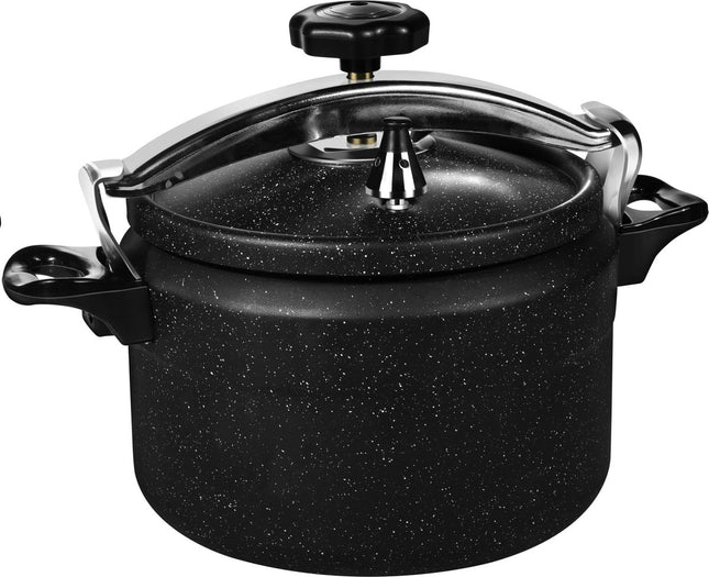 Snelkookpan met anti-aanbak Marble coating- Zwart - Alle warmtebronnen inclusief inductie-15L