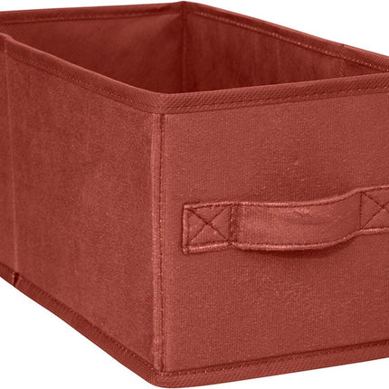 5Five Opbergmand/kastmandje - Bordeaux rood - 31 x 31 x 31 cm - 29 liter - Vakkenkast manden - Stof met versterkte bodem - Opvouwbaar