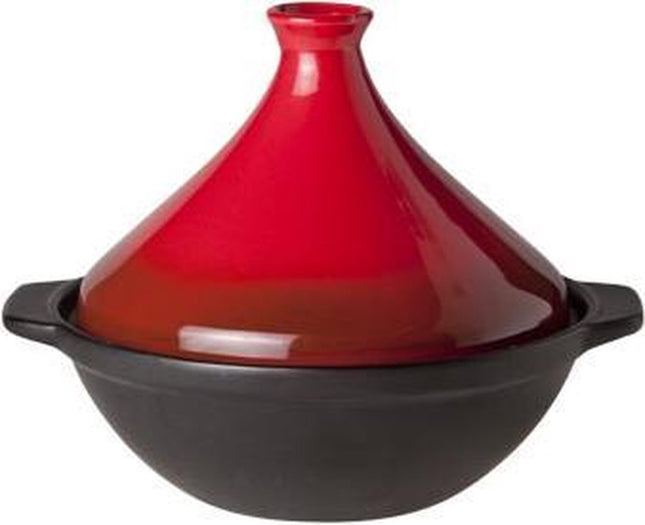 Cosy&Trendy Tajine zwart-rood - fireproof - Ø 31 cm