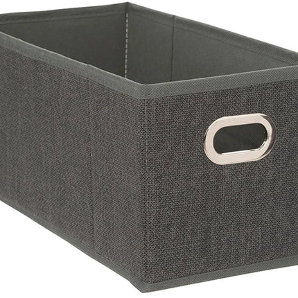 5Five Opbergmand/kastmandje - Donkergrijs - 31 x 31 x 31 cm - 29 liter - Vakkenkast manden - Stof met versterkte bodem - Opvouwbaar