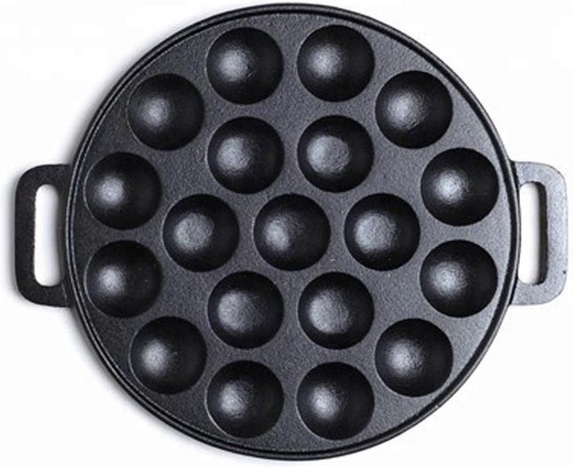 BunYa Poffertjespan - Ø 24 cm - 19 Poffertjes - Gietijzer - Zwart