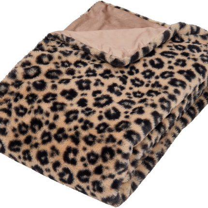 Atmosphera Plaid superzacht - 120x160cm - Luipaardprint