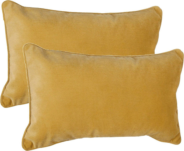 Atmosphera Bank/sierkussens Sophia - 2x stuks - 30 x 50 cm - polyester met rits