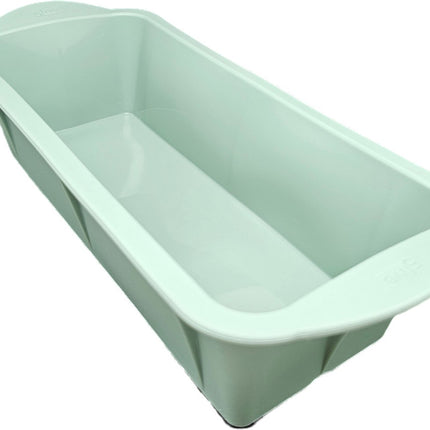 Rechthoekige siliconen bakvorm voor cake 24 cm Groen | cakevorm met handgrepen | cakevormen | toast bakvorm | broodvorm | Broodbakvorm | Bakbrood | brood en cake | anti-aanbaklaag | voor oven en magnetron SILICAKE-PRO
