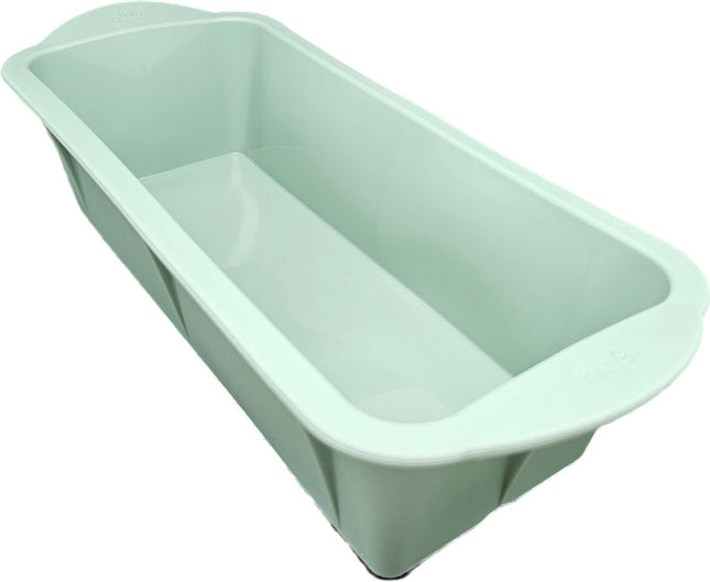 Rechthoekige siliconen bakvorm voor cake 24 cm Groen | cakevorm met handgrepen | cakevormen | toast bakvorm | broodvorm | Broodbakvorm | Bakbrood | brood en cake | anti-aanbaklaag | voor oven en magnetron SILICAKE-PRO