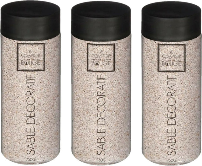 3x atmosphera decoratie zand - beige - 750 gram - zandkorrels/hobby vulmateriaal