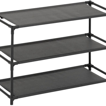 5Five Schoenenrek Intissa - 3-laags - metaal/kunststof - 57 x 25 x 39 cm - voor 9 paar schoenen - zwart