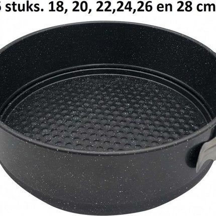 Kinghoff 154647 - Springvormenset 18 - 20 - 22 - 24 - 26 en 28 cm - 6 stuks