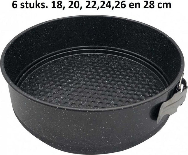Kinghoff 154647 - Springvormenset 18 - 20 - 22 - 24 - 26 en 28 cm - 6 stuks