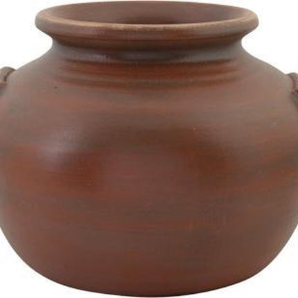 Vaas Orient Bruin 29x29xh21cm Rond Aardewerk