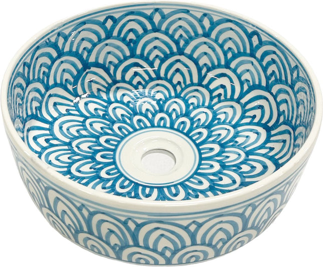 Marokkaanse keramische waskom 28 cm
