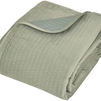 Beddensprei Lilou 240 x 260 cm - Celadon Groen - Inclusief 2 Kussenslopen - Donsvervang Polyester - Dekmatras