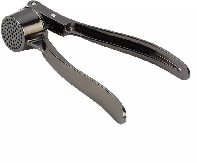 Kinghoff Knoflookpers - Grafietkleurig, RVS Staal, Ergonomisch Design - Gemakkelijk en Hygiënisch Keukengereedschap