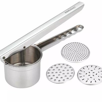 Kinghoff KH1268 Aardappelstamper van RVS - Sterke en Duurzame Stamper voor Snelle en Makkelijke Puree - Geschikt voor de Vaatwasser