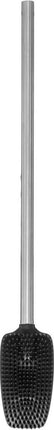 5Five WC-/toiletborstel met houder - plat - zwart - polypropyleen kunststof kop - 53 cm