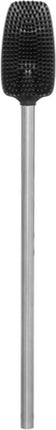 5Five WC-/toiletborstel met houder - plat - zwart - polypropyleen kunststof kop - 53 cm