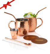 Moscow Mule Koperen Mok Set - 2 Stuks - 47cl - Roestvrij staal Beker