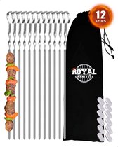 8x BBQ Spiezen van Metaal - Barbecue Accessoires voor Vlees en Vis