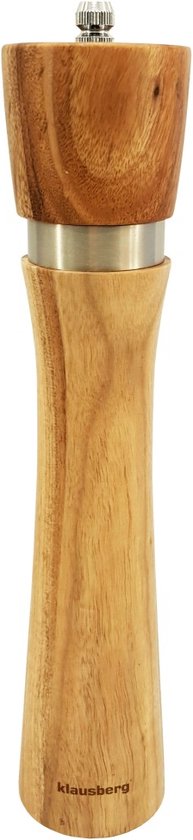 Klausberg 7592 - Peper of zout molen - 25 cm hoog - Acacia hout