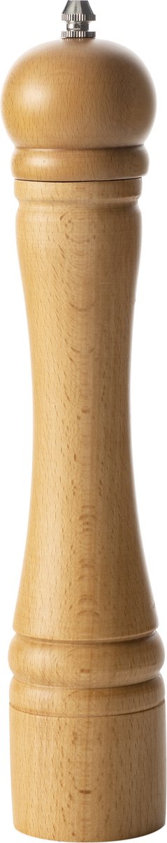 Pepermolen/zoutmolen hout beige 30 cm - Pepermaler/zoutmaler - Kruiden en specerijen vermalers