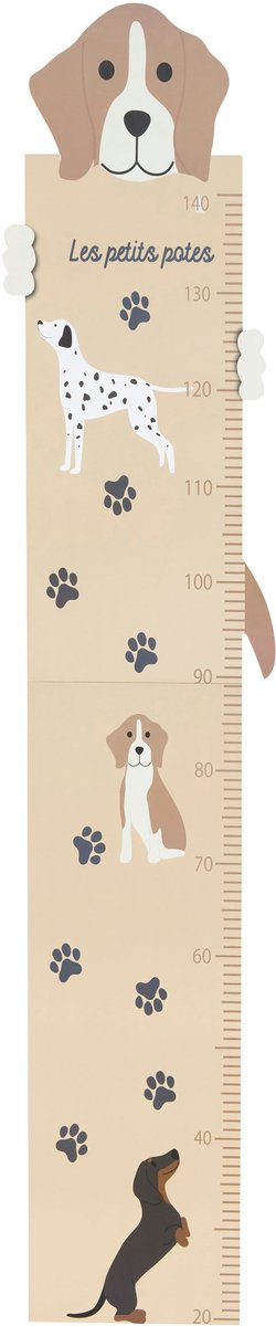 Atmosphera Kids Groeimeter Woef - Kindermeetlat - B29xH140cm - Beige