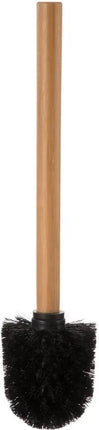 5five Toiletborstel met houder - wit - kunststof en bamboe - 38 cm - wc borstel