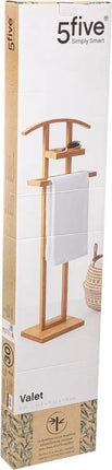 5Five Kledingrek Dressboy - Colbert/jas hanger - staand model - bamboe hout - lichtbruin - 44 x 22 x 113 cm
