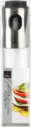 5Five Azijn/Olie spray fles dispenser - glas - 100 ml - olijfolie flessen