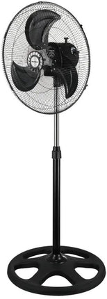 Klausberg - 3 in 1 Staande Ventilator - Vloerventilator - Krachtige Vloerventilator met Oscillatie 90° - Tafelventilator - Wandventilator - Grote Ventilator 3 Standen - 50W - Ø45cm - Zwart