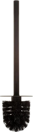 5Five WC-/toiletborstel met houder zwart polyresin/steen 40 cm - Set 2x stuks