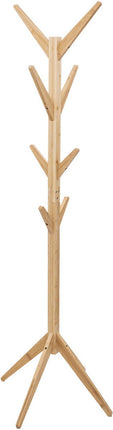 5Five kapstok - beige - bamboe - 8 haaks - 60 x 60 x 178 cm